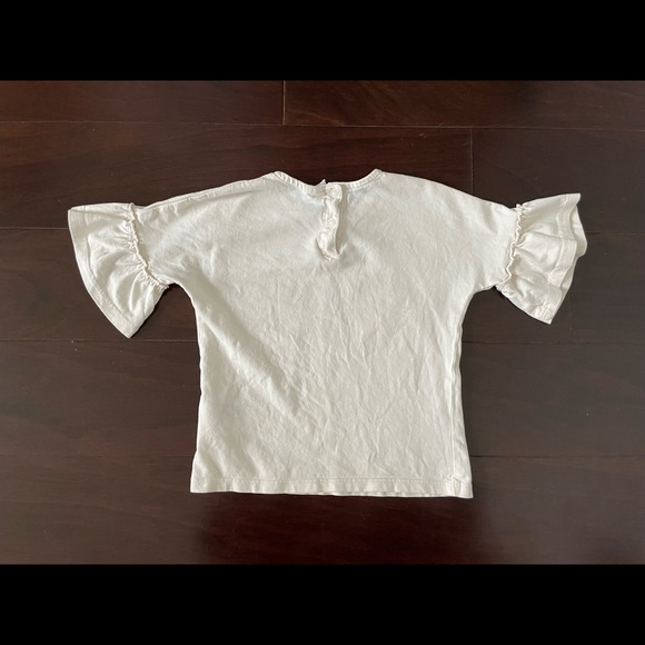 H&M ruffle top in cream, size 1 1/2-2y - Picture 4 of 5